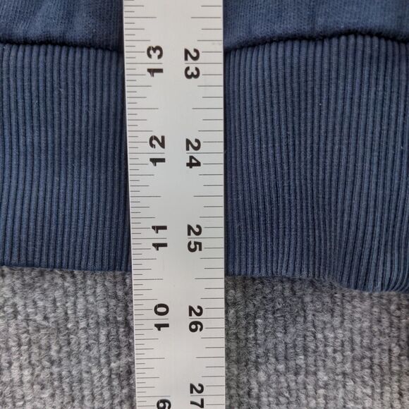 Avenue George V Paris Pullover Hoodie Size L Blue Embroidered Bear SEE DESC - Picture 5 of 12